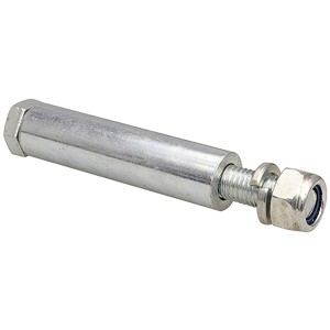 Wagner Achsmaterial RO 0442, verzinkte Stahlachse mit Muttern und Sicherungsring für Rollen und Räder.