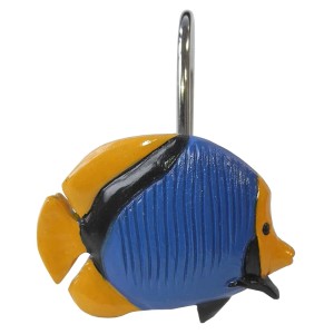 SANILO Duschvorhangring Ocean: Ring mit blau-gelbem Fisch aus der Kategorie Duschstangen.