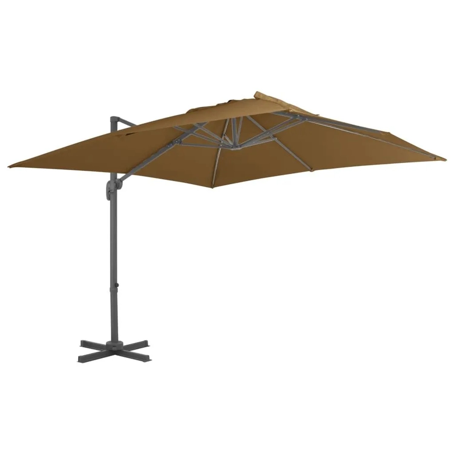 vidaXL Ampelschirm mit Aluminium-Mast 300x300 cm Taupe 44638