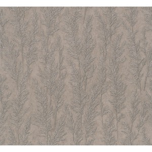 Marburg Vliestapete Natural Opulence mit floralem Muster in Rot und Braun.