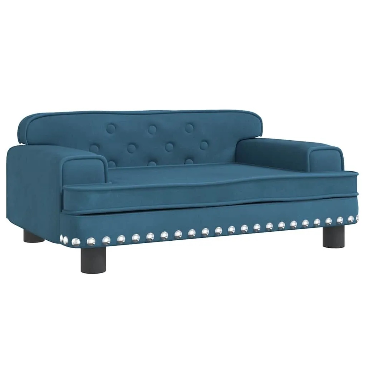 vidaXL Hundebett Blau 70x45x30 cm Samt 171882
