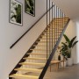Paulmann MaxLED LED-Strip-Erweiterung für stilvolle Treppenbeleuchtung. Warme Lichteffekte unter Holzstufen.