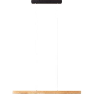 Moderne LED-Pendelleuchte Ainara, 80 cm, Kiefer Braun/Schwarz, dimmbar für den Innenbereich.