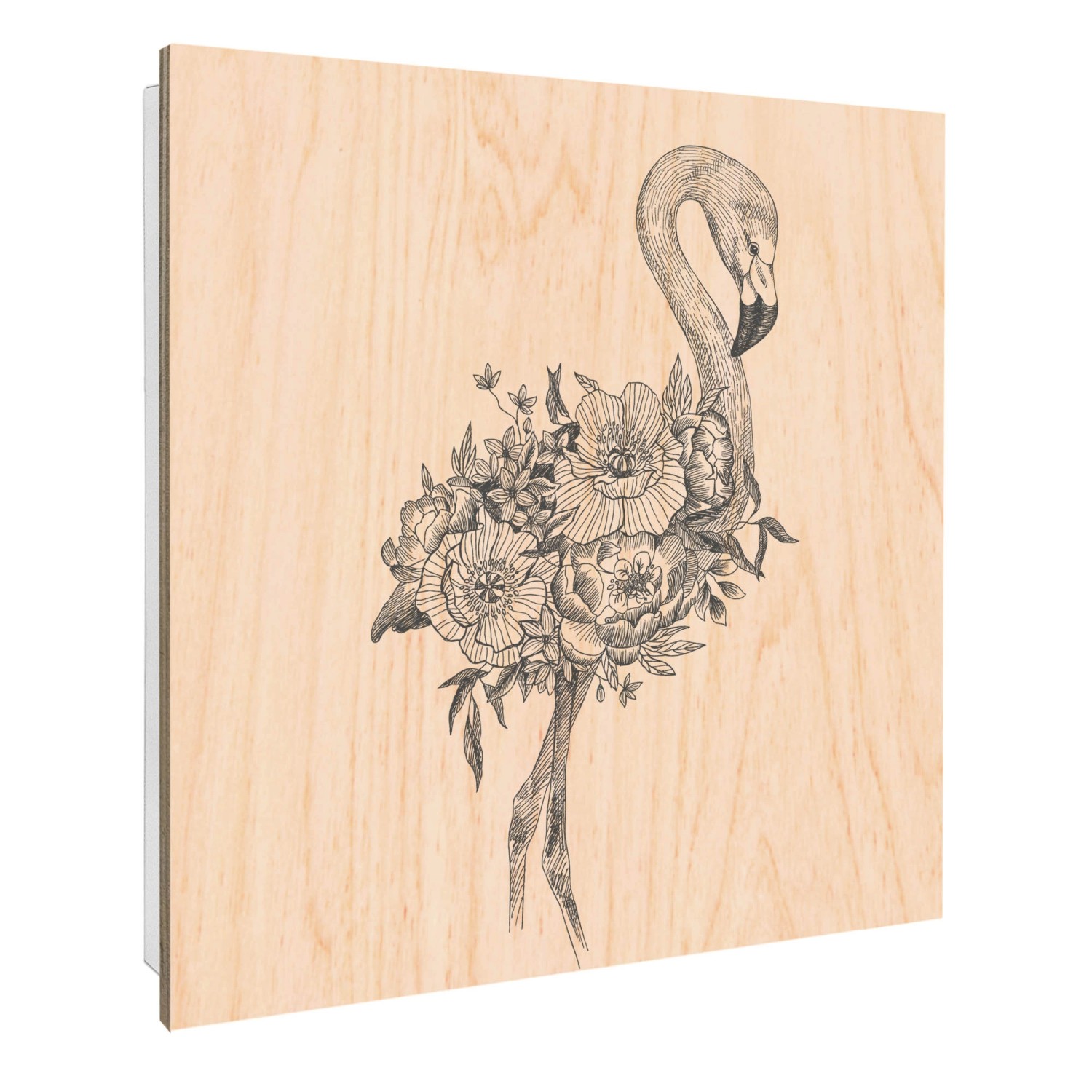 Banjado Schlüsselkasten mit Holzfront 30x30cm Weiß Scharnier Links 50 Haken günstig online kaufen