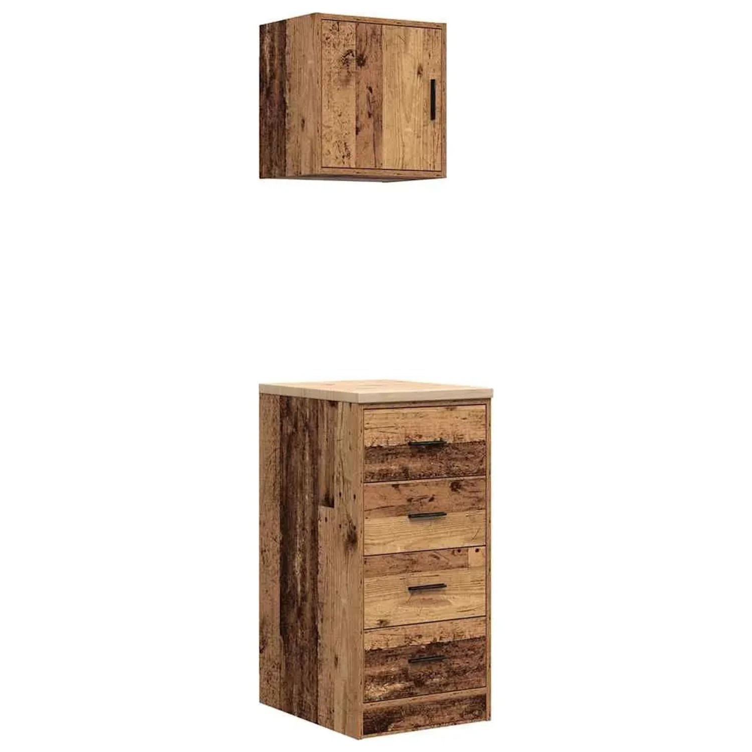 vidaXL Garagenschränke 2 Stk Altholz-Optik Holzwerkstoff 3328330