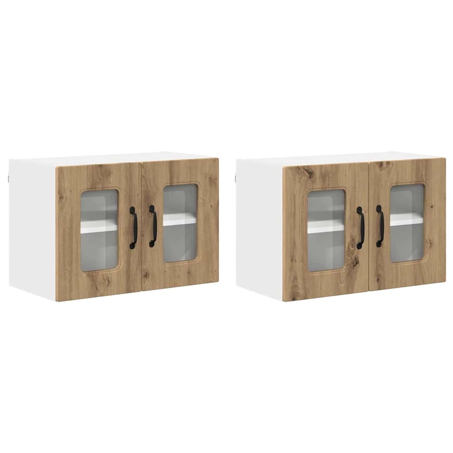 vidaXL Küchenwandschrank mit Regal 2 Stk Artisan-Eiche 60 x 31 x 40 cm 8846 günstig online kaufen