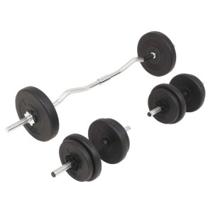 vidaXL Langhantel und Kurzhantel-Set 30 kg 91400