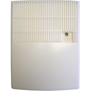 Weißer Metrox Luftbefeuchter 1,3 l mit Wasserstandsanzeige.