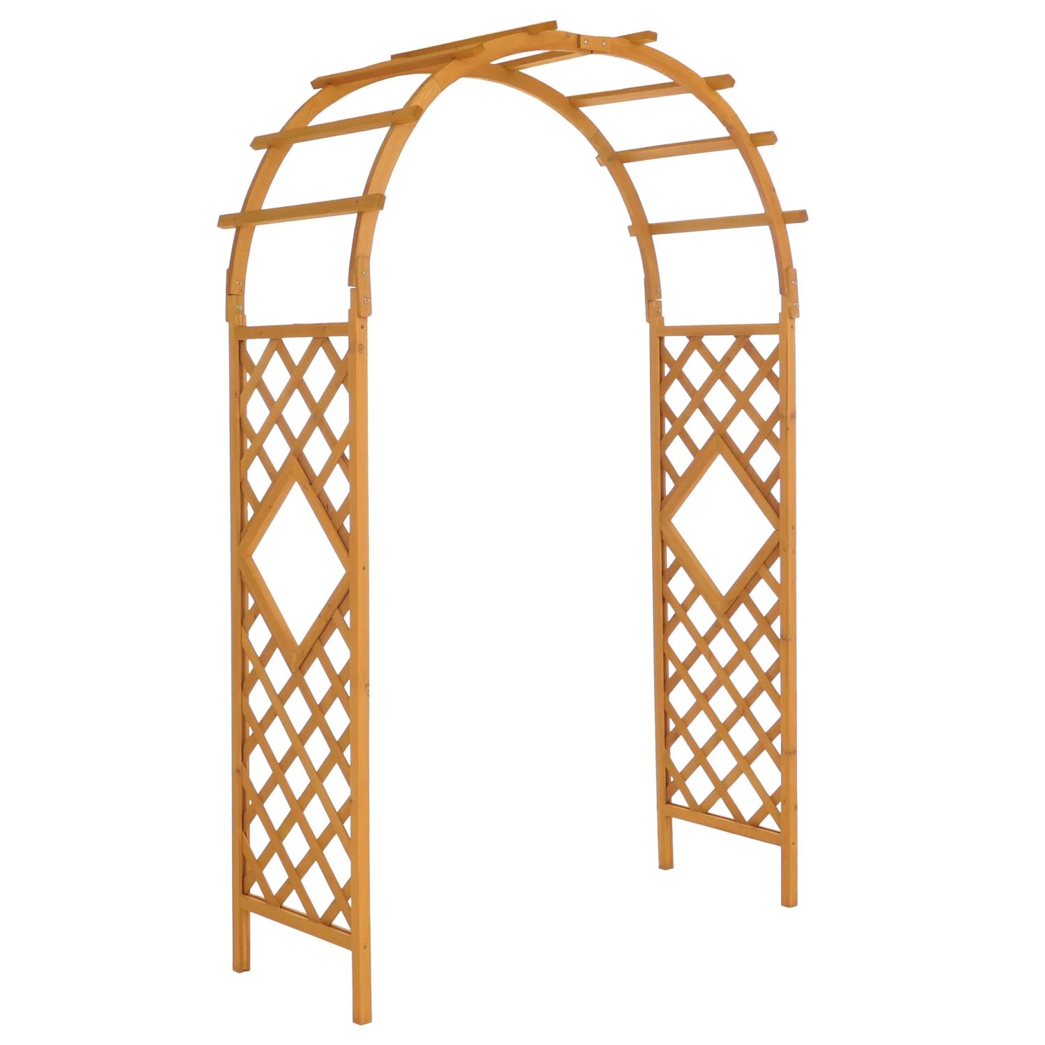 MCW Rosenbogen Q20 Rankgitter Holz 210x126x60cm Natur