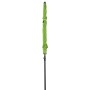 Zusammengefalteter, grüner Doppler Strandschirm Windprofi Neo 200 mit schwarzem Gestell.