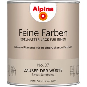 Dose Alpina Feine Farben Lack No. 07 Zauber der Wüste®, edelmatt, Beige.
