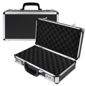 HMF 14403-02 Alu Koffer Zahlenschloss 42 x 26 x 12 cm Schwarz