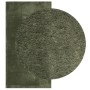 Waldgrüner vidaXL HUARTE Kurzflor-Teppich, weich und waschbar. Zeigt flauschige Textur und Farbe.