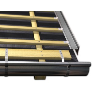 Alu Ortblech mit Wasserfalz, 250x1000mm, zur fachgerechten Dachentwässerung und als optischer Abschluss.