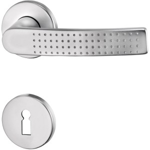 AnsaPro Rosettengarnitur Saale Alu Natur für Zimmertüren, Türbeschlag aus Aluminium.