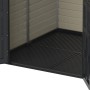 Innenansicht Kunststoffgerätehaus Duramax StoreMax Anthrazit mit geöffneten Türen und Boden.