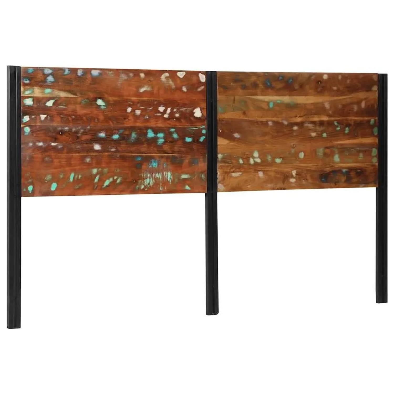vidaXL Kopfteil 180 cm Altholz Massivholz und Eisen 4017556