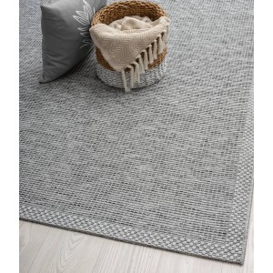 Floornovo Indoor & Outdoor Teppich Nr. 104 Grau Gemustert 160 x 120 cm
