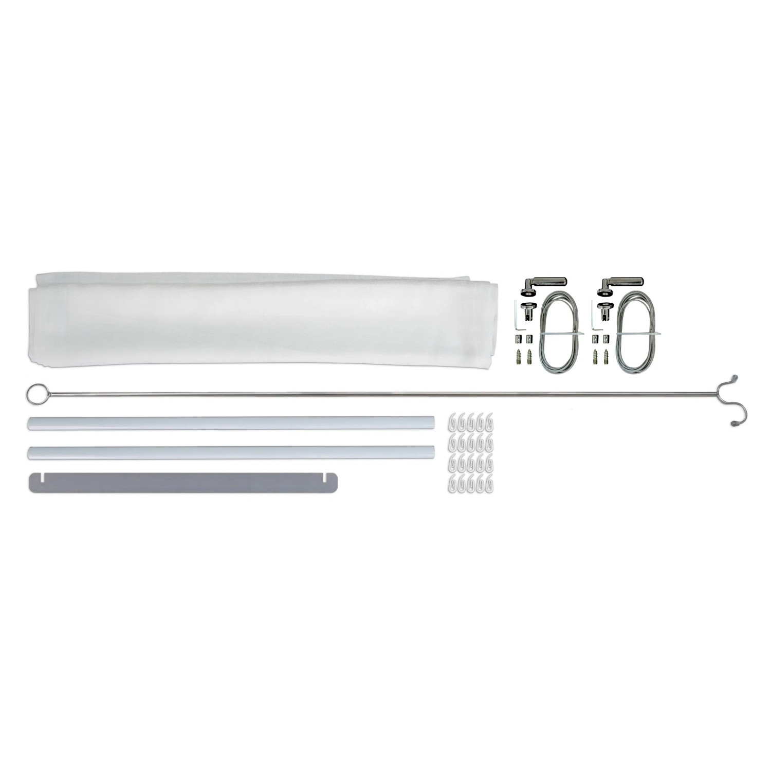 Palram Sonnensegel Set für Terrassenüberdachung, 3x5,46m, weiß, inkl. Zubehör.