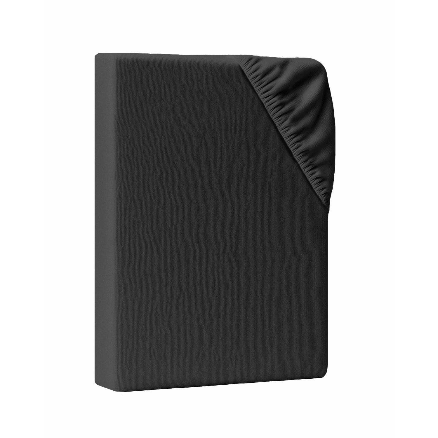 AM Qualitätsmatratzen Premium Jersey Boxspringbett Spannbettlaken aus Baumwolle Made in Germany 140x200cm in Dunkelgrau