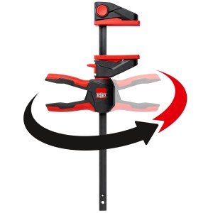 Bessey Einhandzwinge EZ360 mit drehbarem Griff und Spannkraft bis 1.400 N.