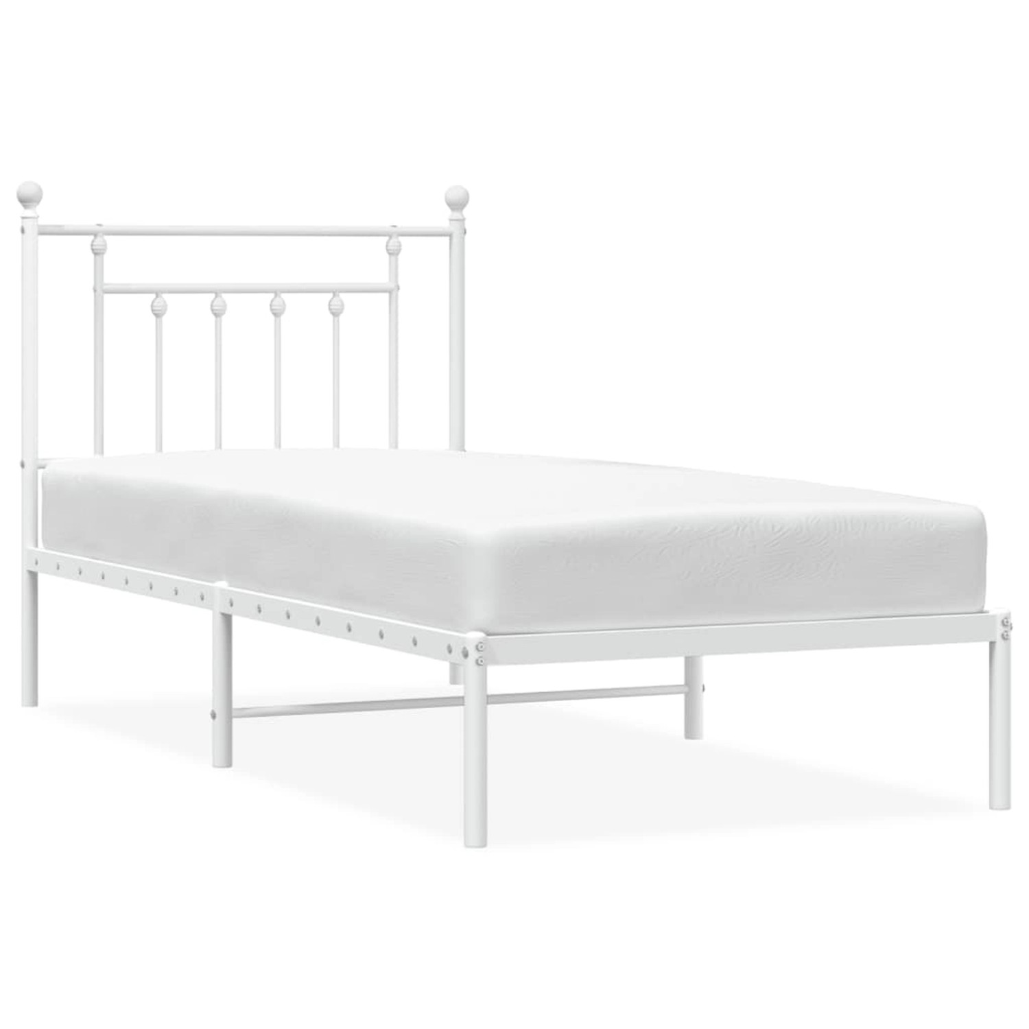 vidaXL Bettgestell mit Kopfteil Metall Weiß 80x200 cm Modell 171851916 günstig online kaufen