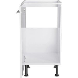 Optifit Spülenunterschrank Bengt932, 45 cm, weiß, mit offener Staufläche und Tür.