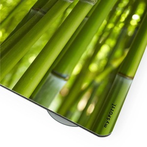 Myspotti Mini-Spritzschutzplatte mit Bambus-Motiv, 59x41cm, für die Küche.