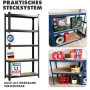 KARAT Schwerlastregal Lakota 2er Set Traglast bis 875 kg Schwarz 200 x 100 x 50 cm_3