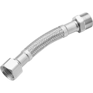 Flexibler Edelstahl-Schlauch 3/8 x 3/8 x 100 mm für Küchenarmaturen.