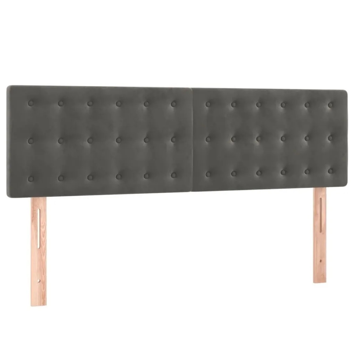 vidaXL Kopfteile 2 Stk Dunkelgrau 72x5x78/88 cm Samt 346471