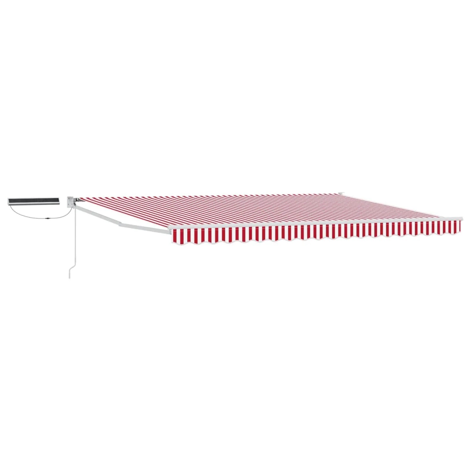 vidaXL Elektrische Ausziehbare Markise Rot und Weiß 5 x 3 m 3420015