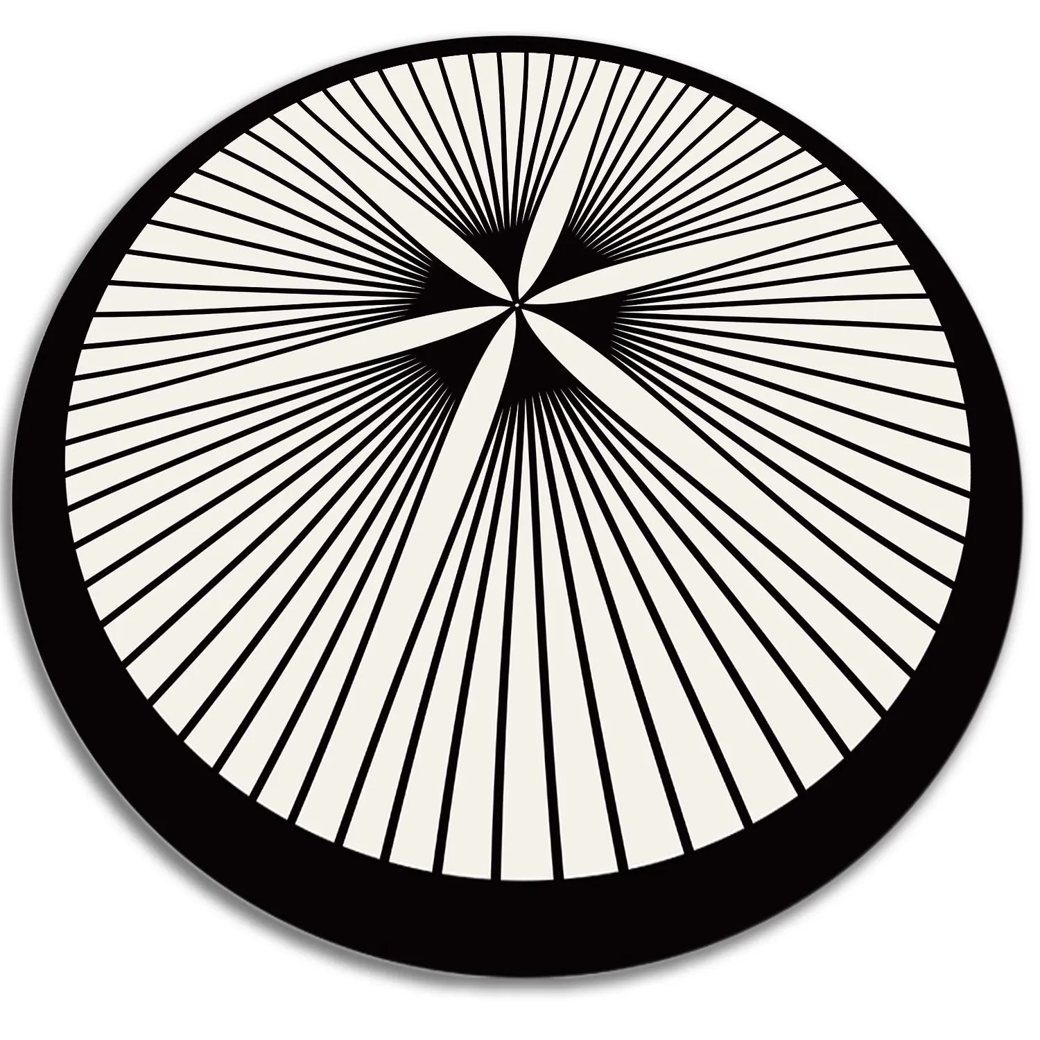 Tulup Teppich Florale Linien Vinyl Tapijt 70x70 cm Schwarz Vinyl Vloerkleed günstig online kaufen