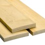 Sägeraue Baudiele aus Fichte/Tanne, 45x280x3000 mm, mit Wellband für Roh- und Gerüstbau.