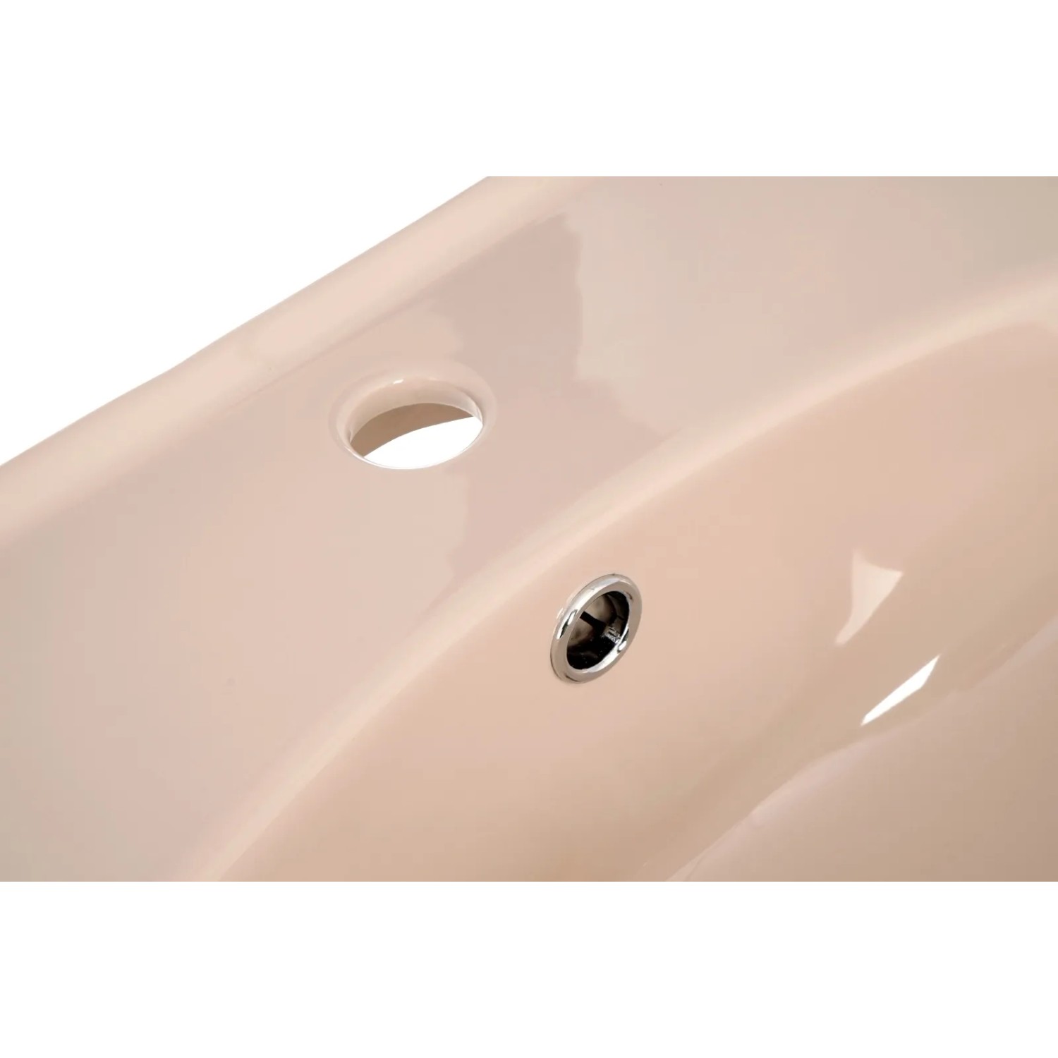 Calmwaters Hänge-Waschbecken 60 x 50 cm Beige-Bahamabeige Oval  