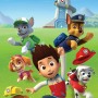 Sanders & Sanders Fototapete: Paw Patrol Poster mit den Helden in Grün, Blau und Rot.