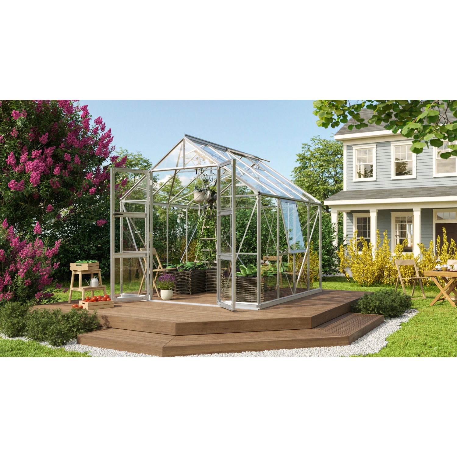 Vitavia Gewächshaus Olymp 6700 ESG Alu B 257 cm x T 258 cm kaufen bei OBI