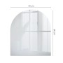 Tulup Glasplatte für Kamin Weiß Kaminofen Glas Bodenplatte Halbkreis 80x70 cm Weiß Glasplatte für Kamin Glasbodenplatte für Kaminöfen_6