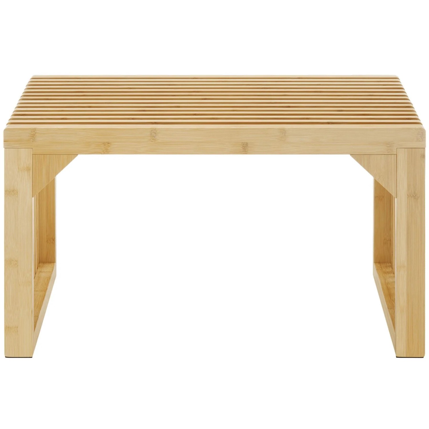 Tectake Sitzbank Ribb Lamellenoptik  73 x 35 x 43 cm Lackierter Bambus 73 x 35 x 43 cm 35 x 73 x 43 cm Bambus