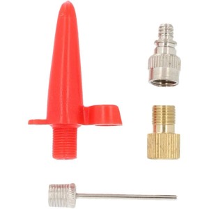 Fischer Luftpumpen-Adapter-Set, 4-teilig für Reifen, Luftmatratzen und Bälle.
