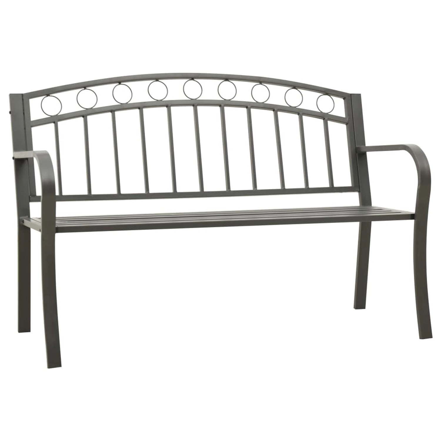 vidaXL Gartenbank Grau 120 cm Stahl 319586 günstig online kaufen