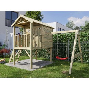 Prestige Garden Stelzenhaus Funny XL KDI Inklusive Schaukelanbau