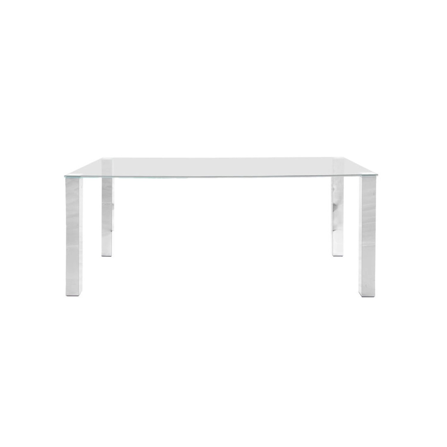 ebuy24 Krag Esszimmertisch 180 cm mit Glastischplatte und Chrom Gestell günstig online kaufen