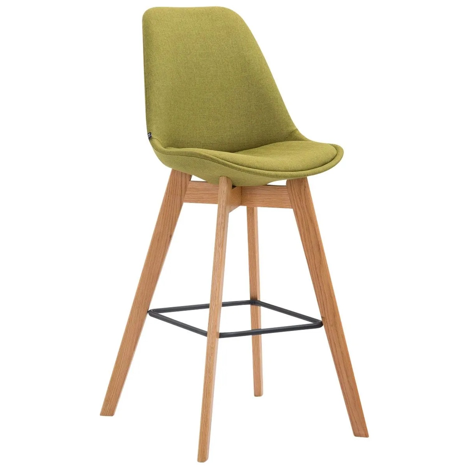 DELUKE Barhocker GIKAR Stoff Grünfarbig 48x56x112cm Barstuhl Mit Lehne Tresenhocker Tresenstuhl