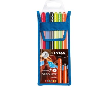 LYRA Art Pen Faserstifte – 20 Stück, Farbig Sortiert, Strichstärke 0,5–2 Mm, Wasserbasiert, Im Metalletui
