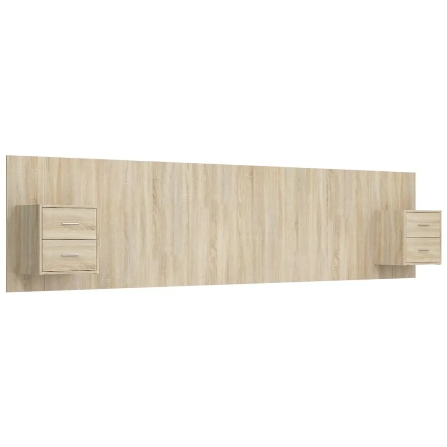 vidaXL Bettkopfteil mit Nachttischen Sonoma-Eiche Holzwerkstoff 3115758