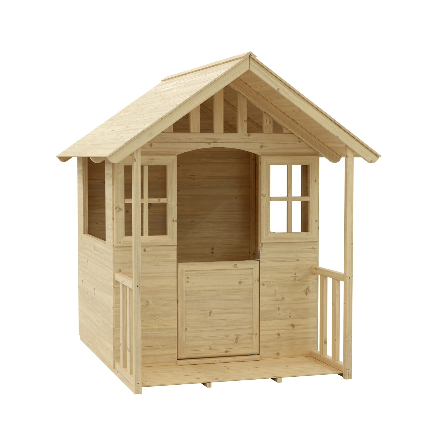 Zwerkules Spielhaus Villa 137 cm x 121 cm x 140 cm Natur FSC®