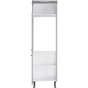 Optifit Hochschrank Mats825 für Kühlschrank, 60x212 cm, Basaltgrau, mit Stauraum. Vorratsschrank für Küche.