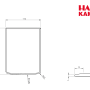 Technische Zeichnung: Hark Glasbodenplatte klein mit Facettenschliff, Maße und Details.