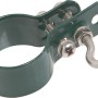 Grüne Geflechtspannstabschelle, 34 mm, aus Stahl, Zubehör für Zaunbau und Sichtschutz.